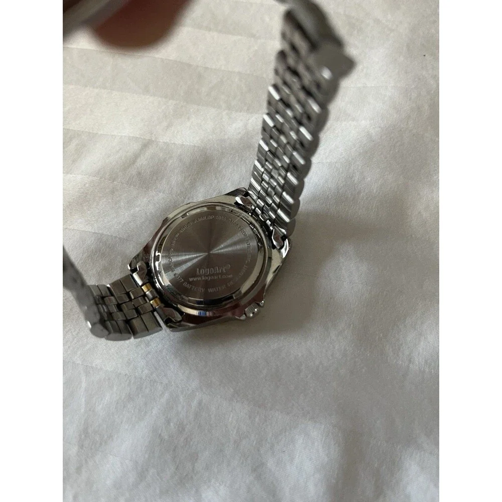PSU Penn State LogoArt Watch Two-Tone Gold/Silver Rotating Bezel Date With Box